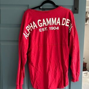 Alpha Gamma Delta V neck spirit jersey